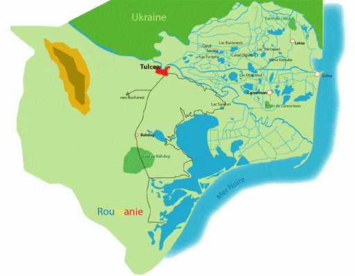 Danube Delta map