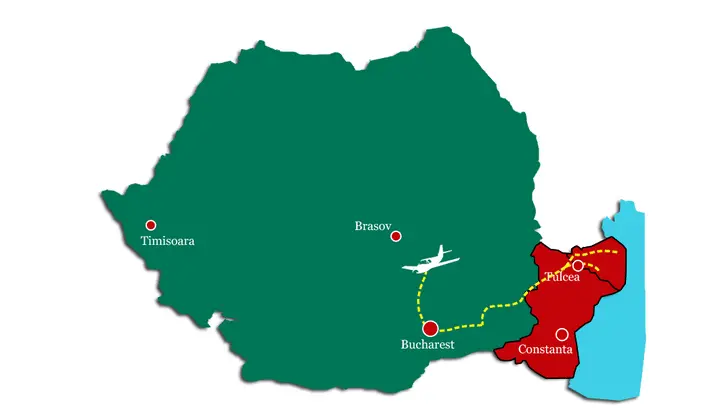 birdwatching-cruise-in-the-danube-delta - tour map birdwatching-cruise-in-the-danube-delta - tour map